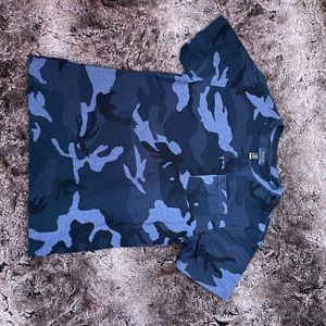 Military printed blue Polo shirt